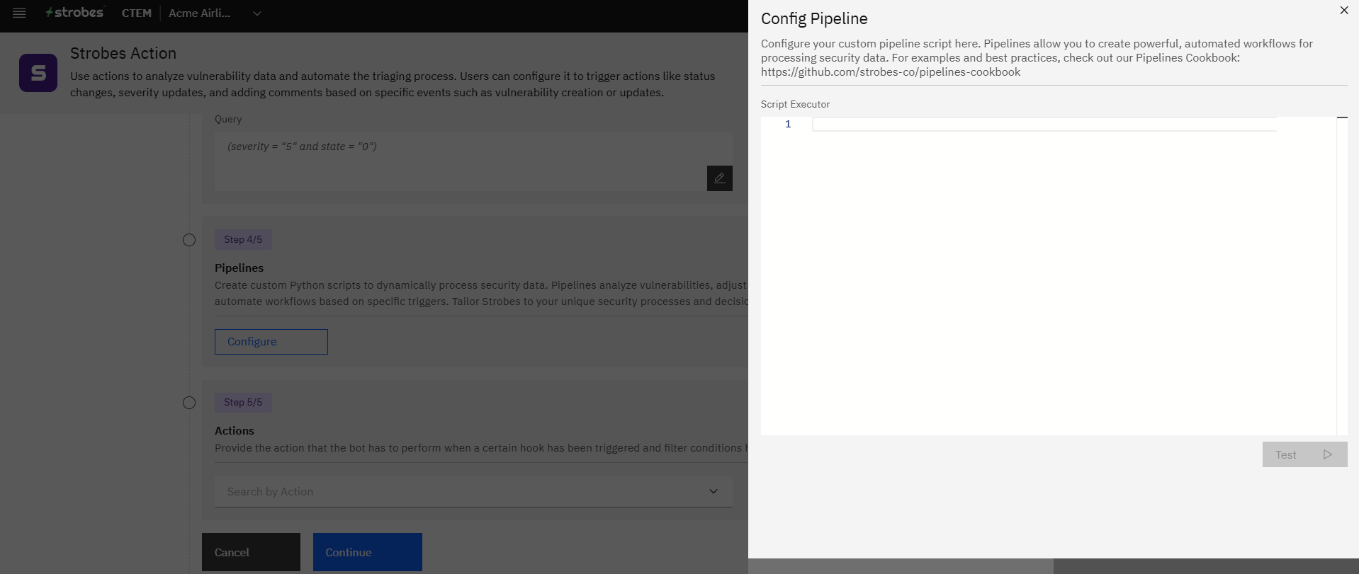 Creating a New Automation: Step 6: Pipelines (Step 4/5) (screenshot 12)