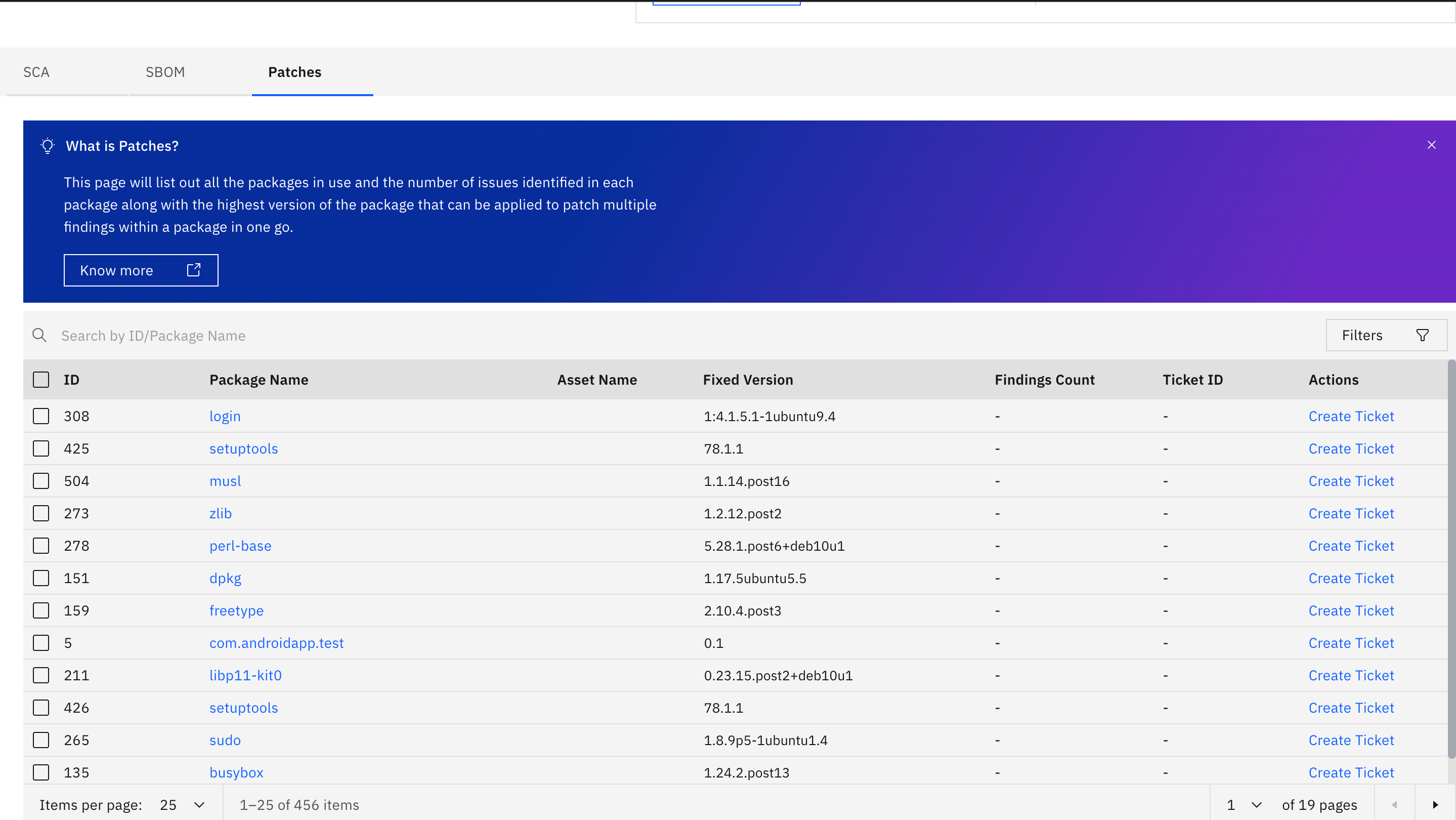 OSS Patches: 1. Go to the OSS Patches Page (screenshot 1)
