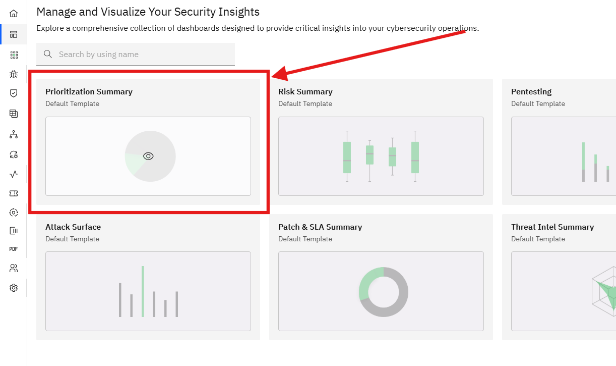 Customizing Default Dashboards: Step 1: Open a Template (screenshot 3)