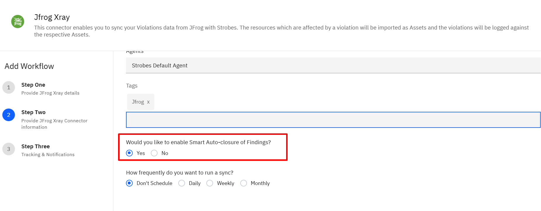 Connecting JFrog Xray (violations): Step 12 : Enable Smart Auto-closure (screenshot 12)