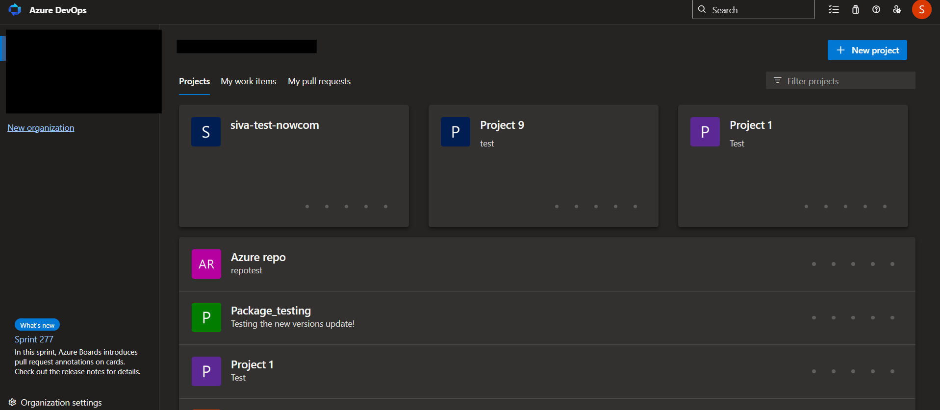 Configuring Azure Boards credentials: Step 1: Generate a Personal Access Token (PAT) in Azure DevOps (screenshot 1)
