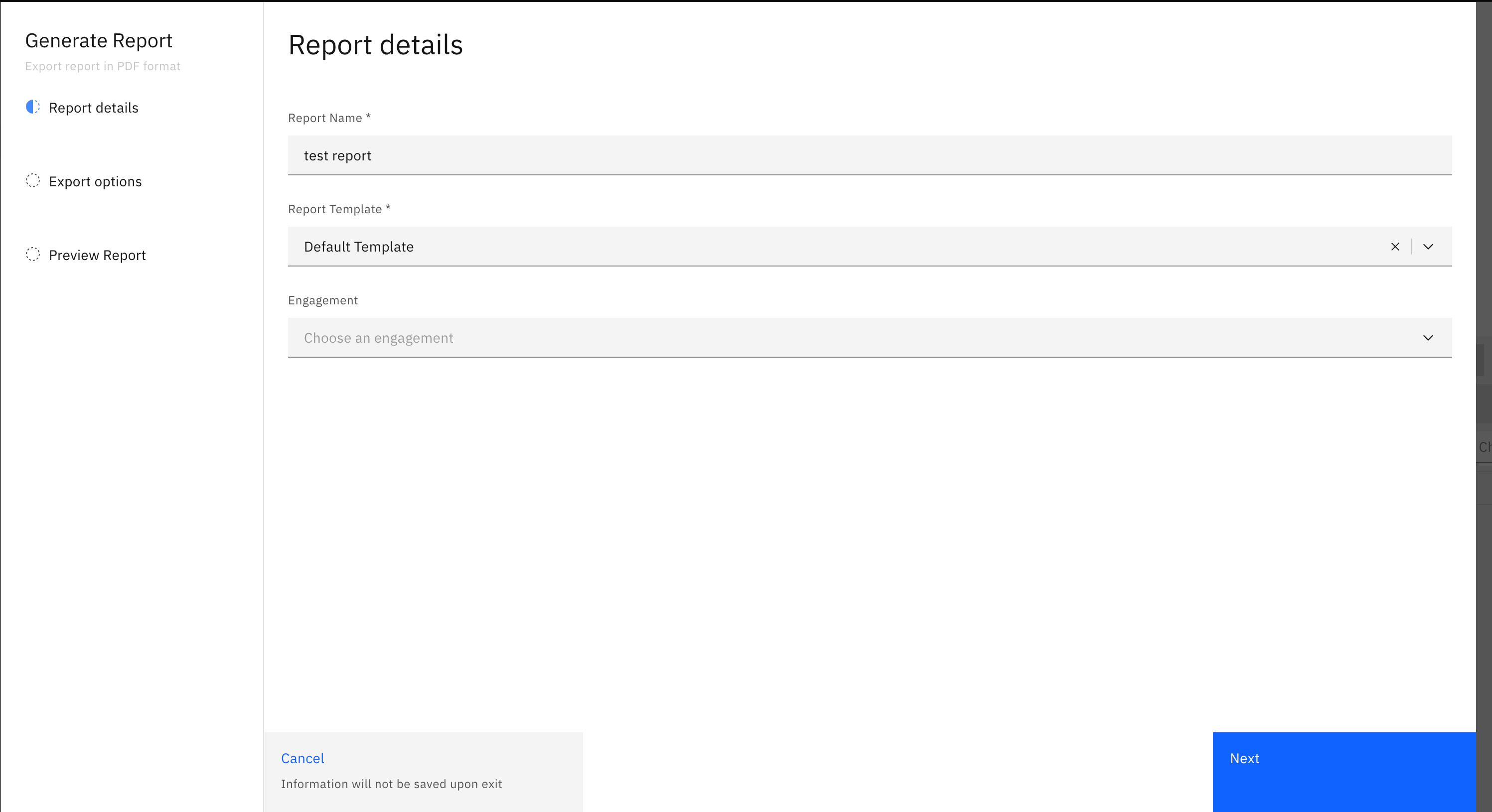 Generating PDF Reports: Exporting PDF Reports from the Vulnerabilities Page (screenshot 5)