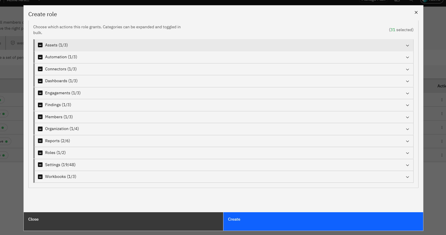 Invite Members and Manage Roles in Strobes: Step 15 — Configure Permissions by Category (screenshot 17)