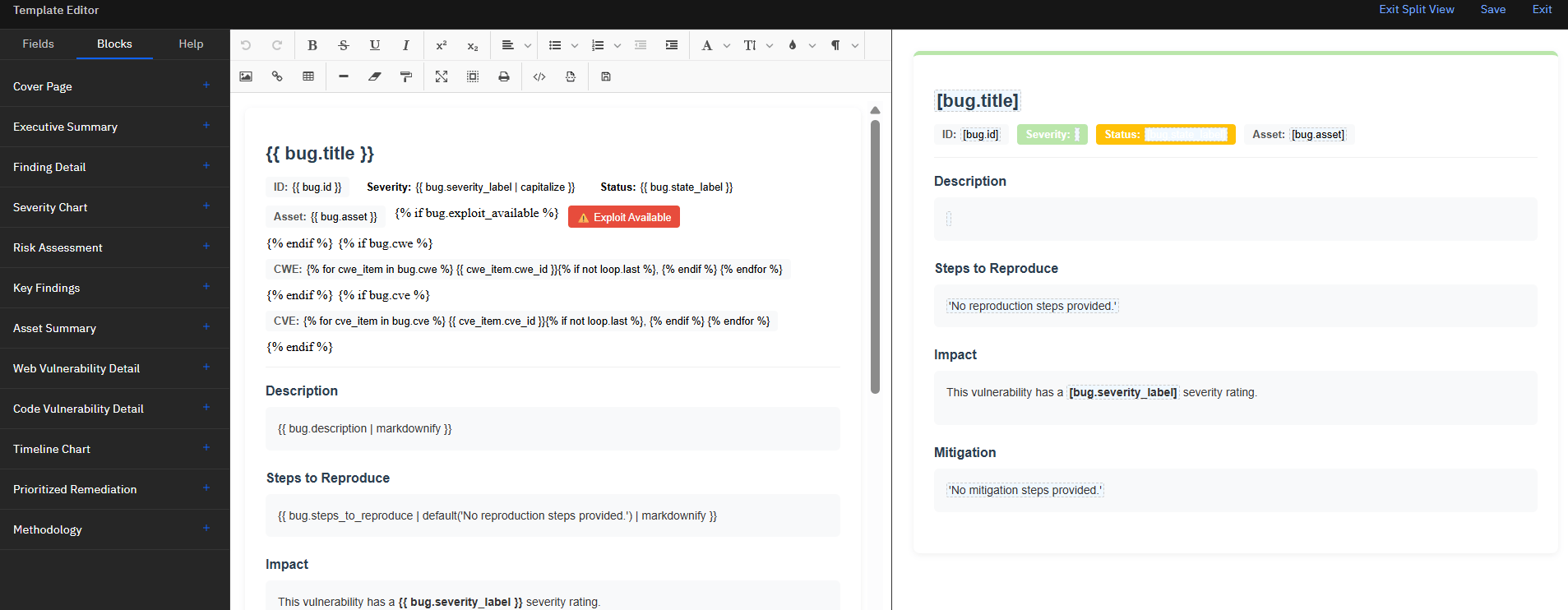 Creating a Report Template: Step 8: Preview Your Template (screenshot 16)