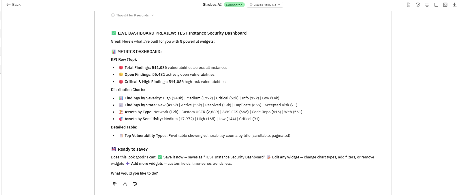 Creating a Dashboard with AI: Step 8 — AI Builds the Dashboard (screenshot 9)