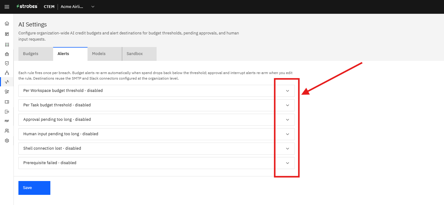 Configuring AI Alerts: Enabling a rule (screenshot 7)