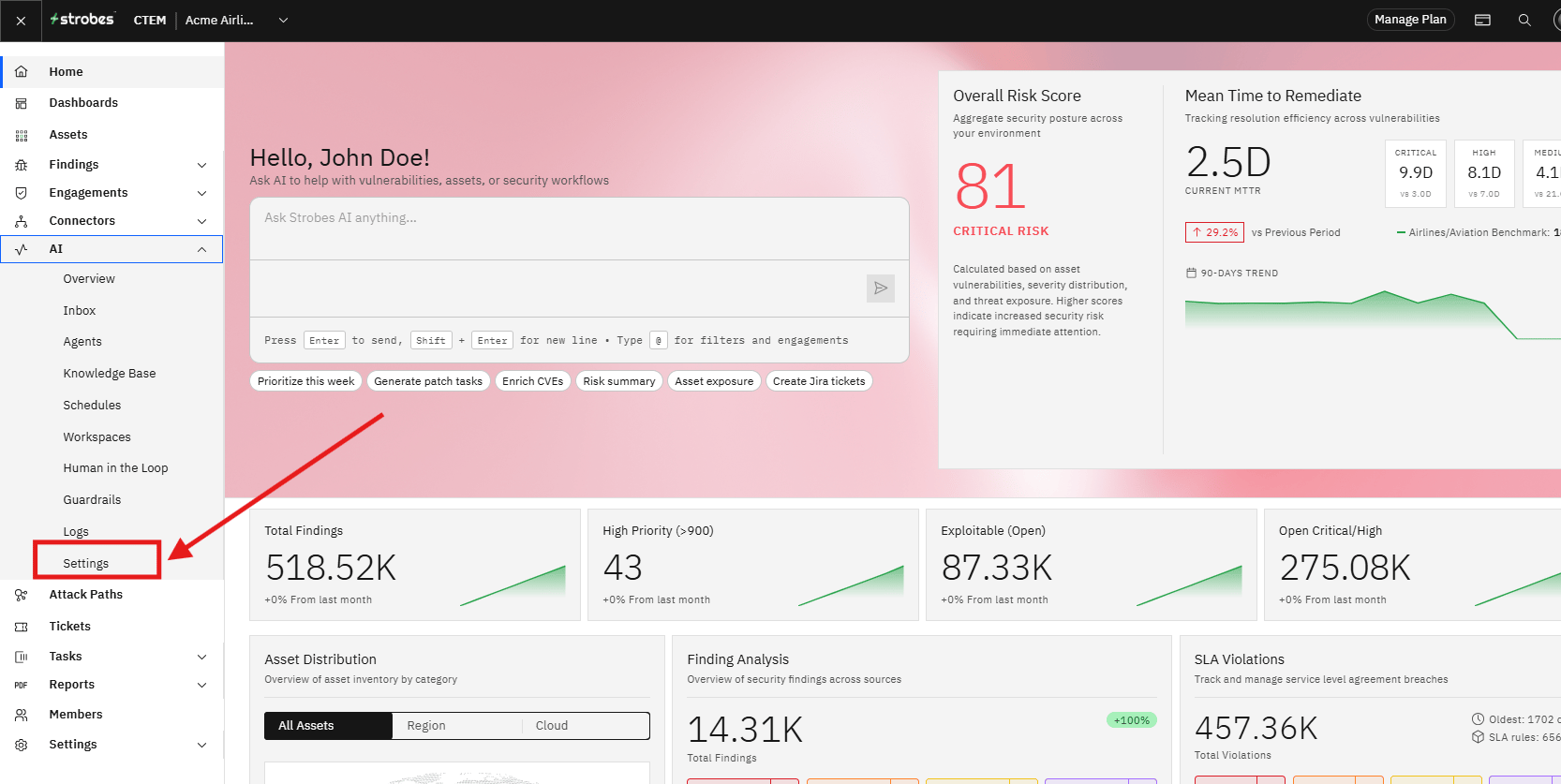 Configuring AI Alerts: Where to find it (screenshot 3)