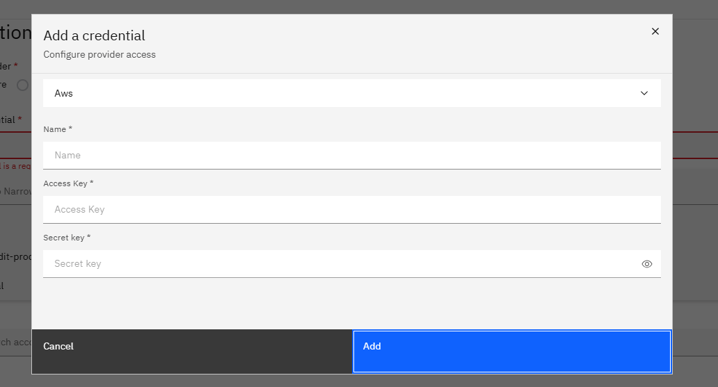 Configuring Strobes CSPM: Step 9 — Create a New Credential (if needed) (screenshot 9)
