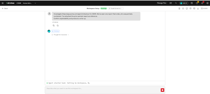 Creating a Blank Workspace: Step 5: Launch (screenshot 5)