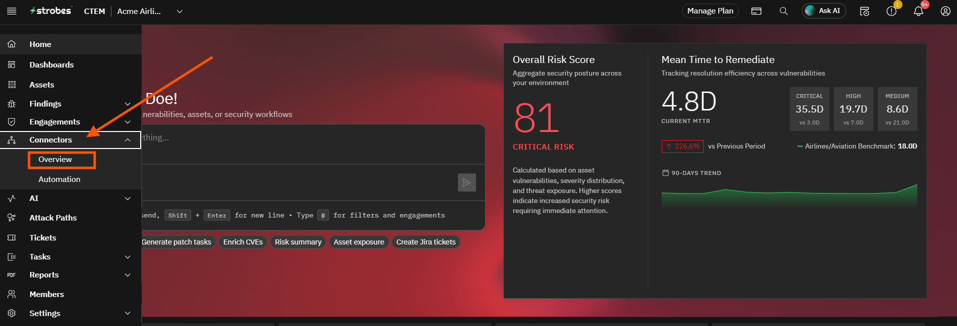 Configuring Nessus by Tenable in Strobes: Step 1: Open the Nessus Connector (screenshot 2)