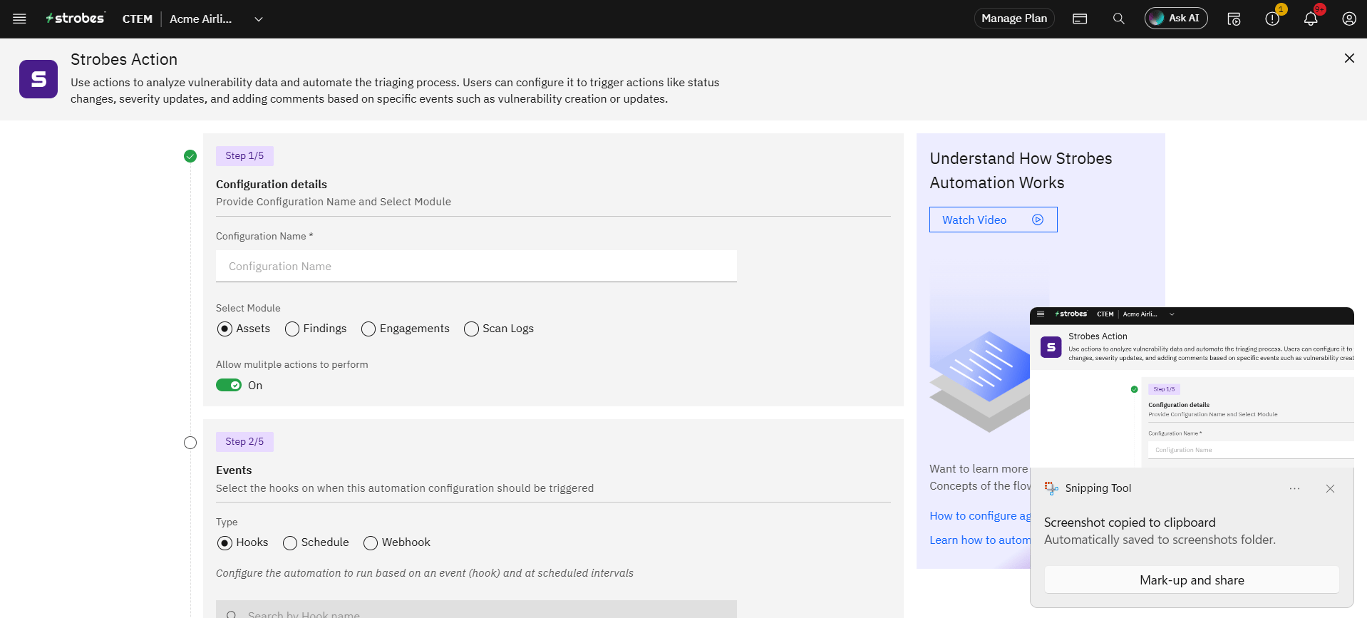 Creating a New Automation: Step 3: Configuration Details (Step 1/5) (screenshot 5)