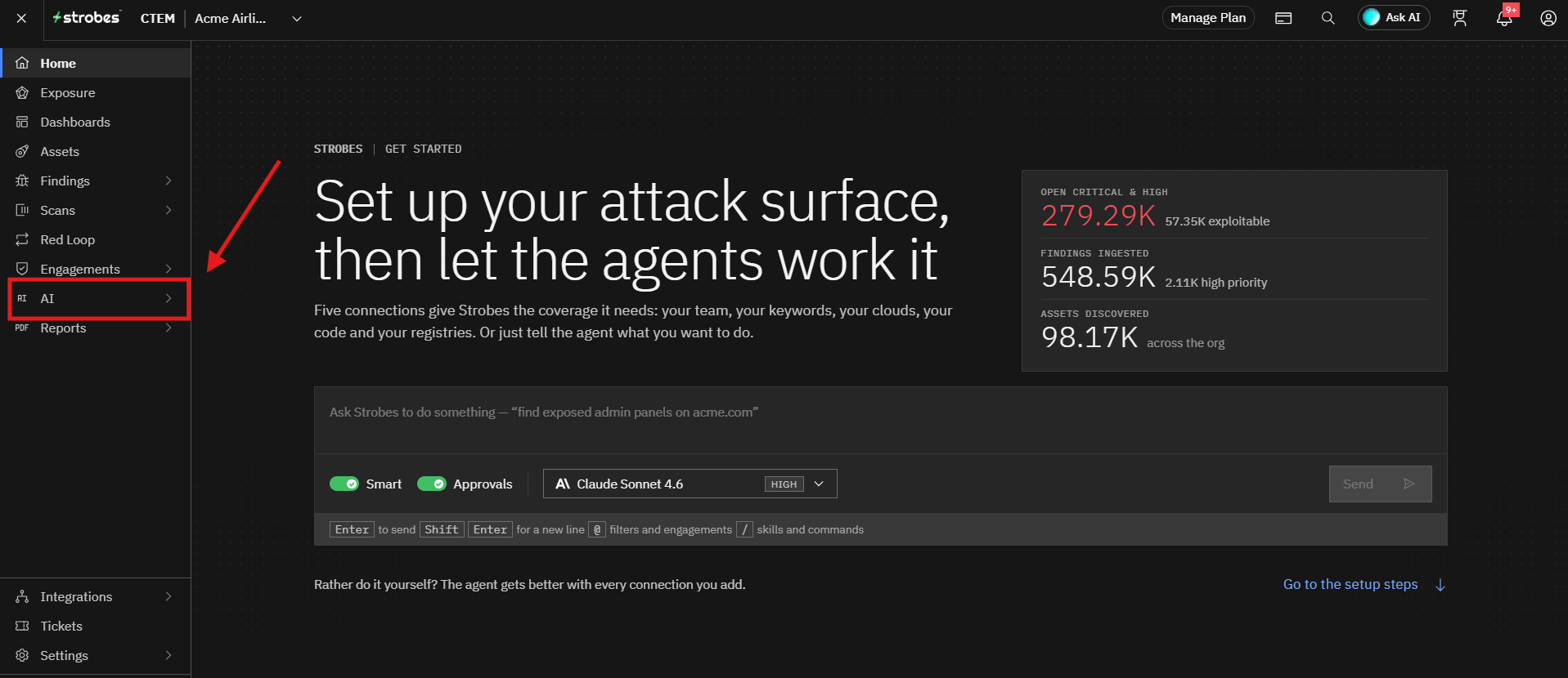 Running a Web Application Pentest by Strobes AI: Accessing the Web App Pentest Template (screenshot 2)
