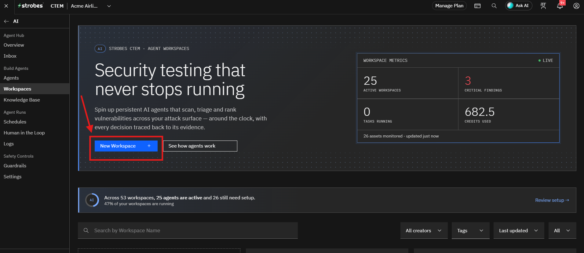 Running a Web Application Pentest by Strobes AI: Accessing the Web App Pentest Template (screenshot 4)